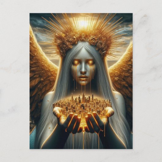 Tranen om de stad van de engelen briefkaart (Voorkant)