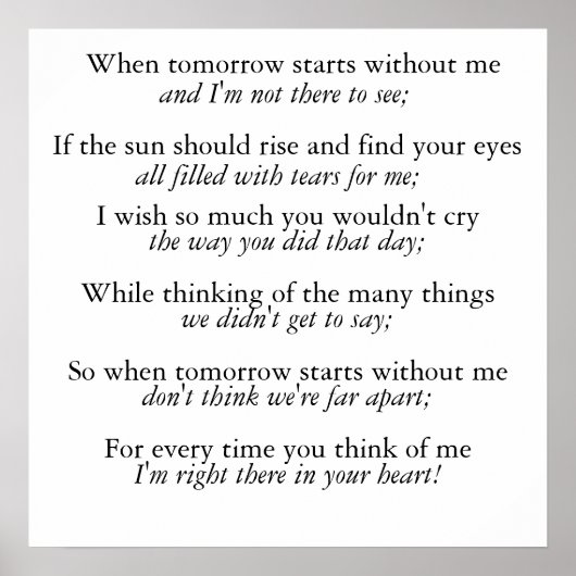 tranen poster (Voorkant)