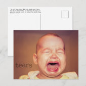 "Tranen" Schriftuurlijke briefkaart van Openbaring (Voorkant / Achterkant)