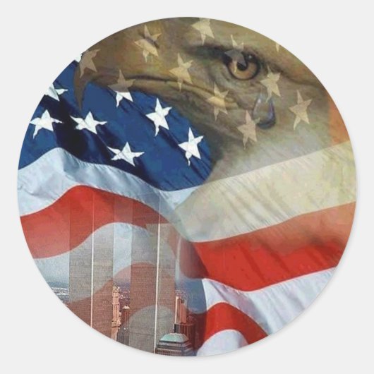 Tranen van de Eagle Ronde Sticker (Voorkant)