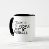 tranen van de mensen die ik bij honkbal voel mok (Voorkant links)