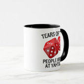 Tranen van de mensen die ik bij Yahtzee heb geslag Mok (Voorkant rechts)