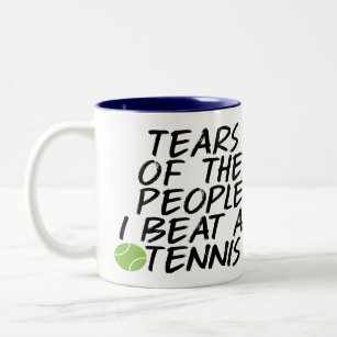 tranen van de mensen die ik in Tennis sla Tweekleurige Koffiemok