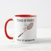 Tranen van de mensen die ik versla bij Badminton Mok (Links)