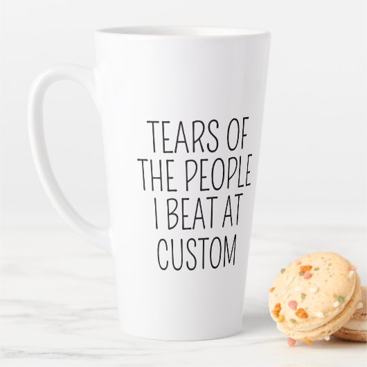 Tranen van de Mensen die ik Versla bij Custom Latte Mok (In situ)