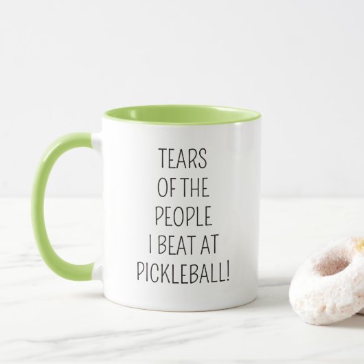 Tranen van de mensen die ik versla bij Pickleball! Mok (Met donut)