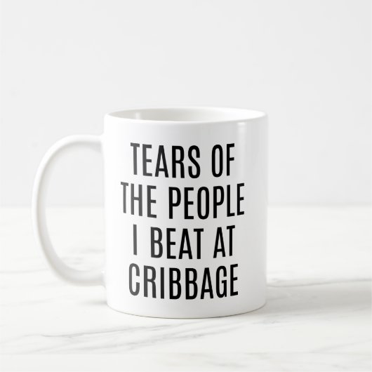 Tranen van de Mensen die ik Versloeg bij Cribbage  Koffiemok (Links)