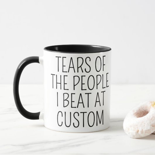 Tranen van de Mensen Die ik Versloeg bij Custom Mok (Met donut)