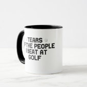 Tranen Van De Mensen Die Ik Versloeg Bij Golf Grap Mok (Voorkant links)