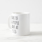 Tranen van de mensen die ik versloeg bij het schak koffiemok (Voorkant links)