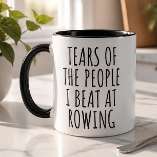 Tranen van de mensen die ik versloeg bij roeisport mok