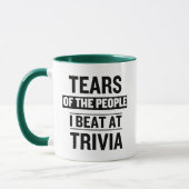Tranen van de Mensen die ik Versloeg bij Trivia Mok (Links)
