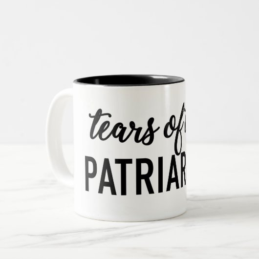 Tranen van de Patriarchy-Mok Tweekleurige Koffiemok (Voorkant links)