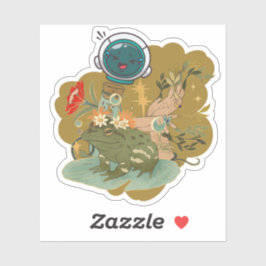 Tranen van een astronaut & de kroon van een kikker sticker