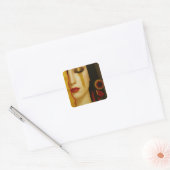 Tranen van Freya met donker haar Vierkante Sticker (Envelop)