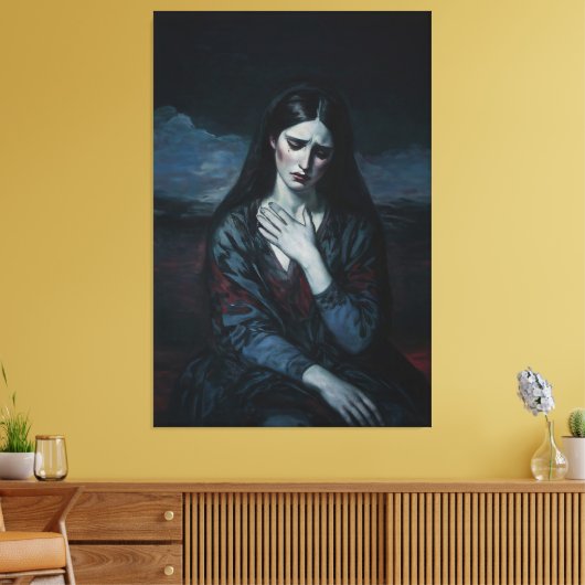 Tranen van het Storm Canvas Afdruk (Insitu (Woonkamer))