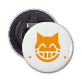 Tranen van Joy Emoji Cat Button Flesopener (Voorkant)