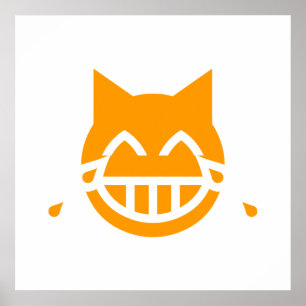 Tranen van Joy Emoji Cat Poster