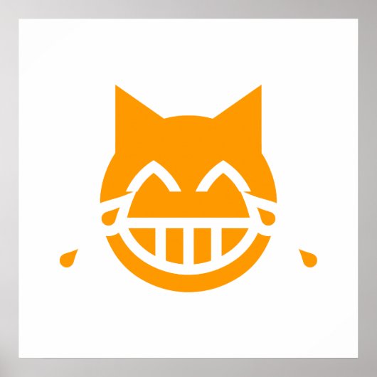 Tranen van Joy Emoji Cat Poster (Voorkant)