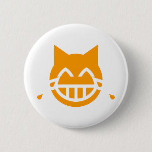 Tranen van Joy Emoji Cat Ronde Button 5,7 Cm