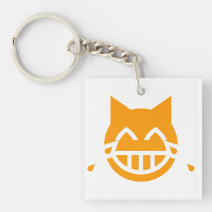 Tranen van Joy Emoji Cat Sleutelhanger