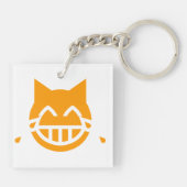 Tranen van Joy Emoji Cat Sleutelhanger (Achterkant)