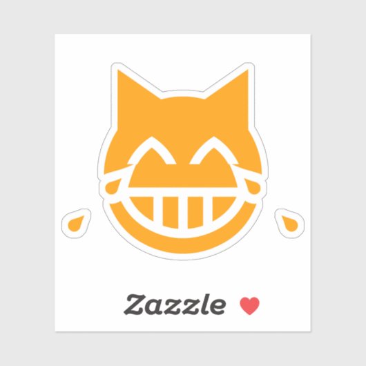 Tranen van Joy Emoji Cat Sticker (Vel)