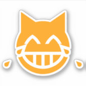 Tranen van Joy Emoji Cat Sticker (Voorkant)