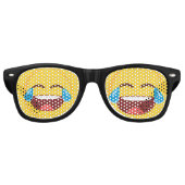 Tranen van Joy Emoji Face Retro Zonnebril (Voorkant)