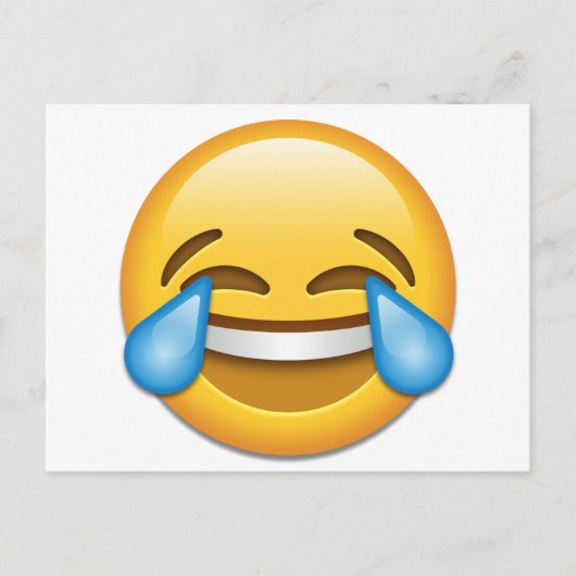 tranen van Joy emoji grappig Briefkaart (Voorkant)