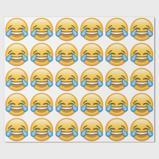 tranen van Joy emoji grappig Cadeaupapier (Vlak)
