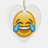 tranen van Joy emoji grappig Keramisch Ornament (Rechts)