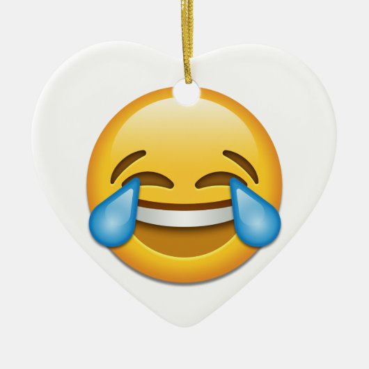 tranen van Joy emoji grappig Keramisch Ornament (Voorkant)
