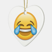tranen van Joy emoji grappig Keramisch Ornament (Links)