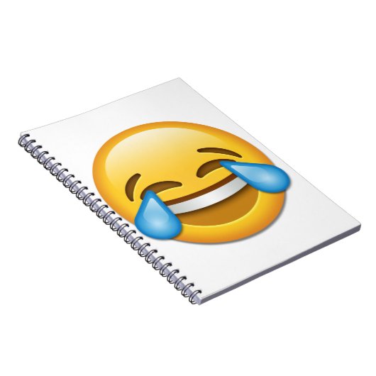 tranen van Joy emoji grappig Notitieboek (Rechterzijde)