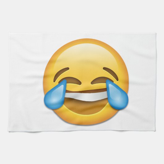 tranen van Joy emoji grappig Theedoek (Horizontaal)