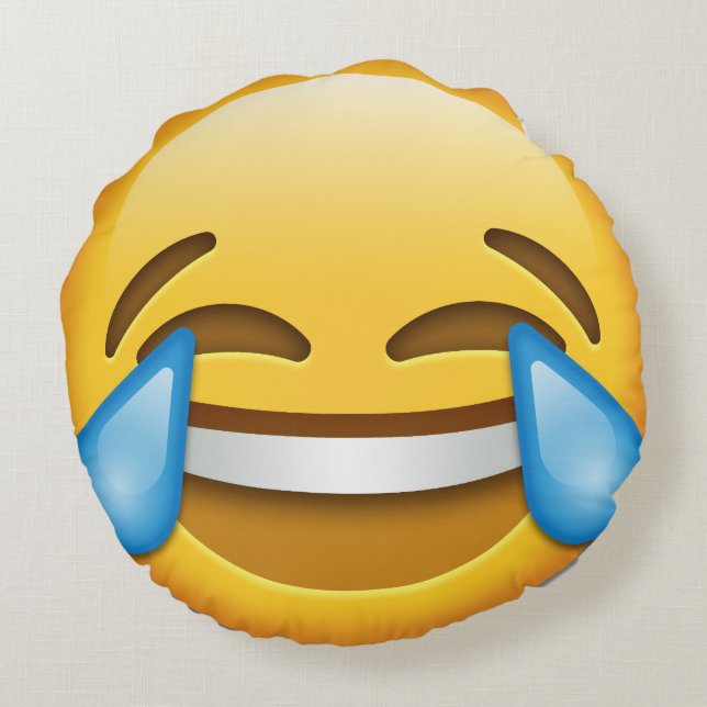 Tranen van Joy emoji grappige kussen (Achterkant)