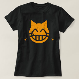 Tranen van Joy Grunge Cat Emoji T-shirt