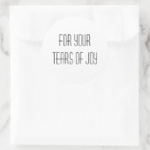 Tranen van Joy Ronde Sticker (Tas)