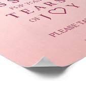 Tranen van Joy voor bruiloft met Burgundy Dragonfl Poster (Hoek)