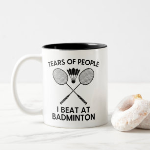 Tranen van Mensen Die Ik Versloeg bij Badminton Gr Tweekleurige Koffiemok