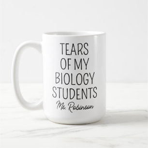 Tranen van mijn biologiestudenten, waardering voor koffiemok