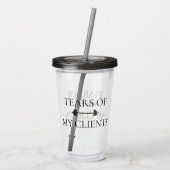 Tranen van mijn cliënt Fitness instructeur Trainer Acryl Drinkbeker (Achterkant)