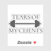 Tranen van mijn cliënten Geïsoleerde Tumbler Mok C Sticker (Vel)