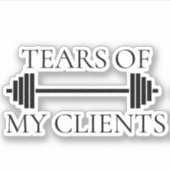 Tranen van mijn cliënten Geïsoleerde Tumbler Mok C Sticker (Voorkant)