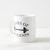 Tranen van mijn cliënten persoonlijke cadeau voor koffiemok (Voorkant links)