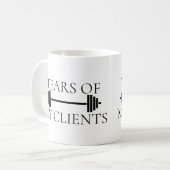 Tranen van mijn cliënten Persoonlijke trainer halt Koffiemok (Voorkant links)