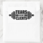 Tranen van mijn cliënten Persoonlijke trainers Gif Rechthoekige Sticker (Tas)