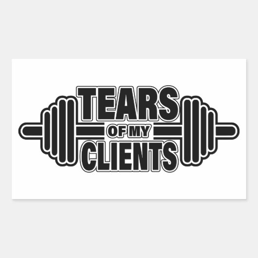 Tranen van mijn cliënten Persoonlijke trainers Gif Rechthoekige Sticker (Voorkant)