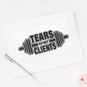 Tranen van mijn cliënten Persoonlijke trainers Gif Rechthoekige Sticker (Envelop)